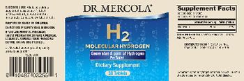 Dr Mercola H2 Molecular Hydrogen - supplement