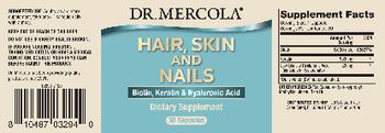Dr Mercola Hair, Skin and Nails - supplement