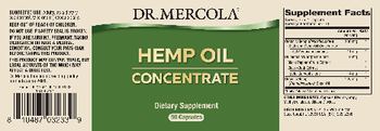 Dr Mercola Hemp Oil Concentrate - supplement