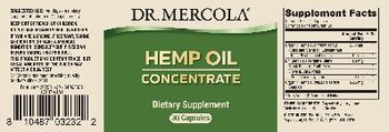 Dr Mercola Hemp Oil Concentrate - supplement