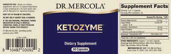 Dr Mercola Ketozyme - supplement