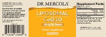 Dr Mercola Liposomal CoQ10 100 mg - supplement