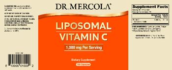 Dr Mercola Liposomal Vitamin C 1,000 mg - supplement
