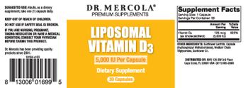 Dr Mercola Liposomal Vitamin D3 5,000 IU - supplement