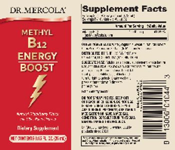 Dr Mercola Methyl B12 Energy Boost Natural Blackberry Flavor - supplement