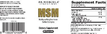 Dr Mercola MSM Methylsulfonylmethan Sulfur Complex - supplement