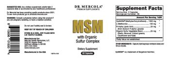 Dr Mercola MSM with Organic Sulfur Complex - supplement