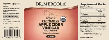 Dr Mercola Organic Fermented Apple Cider Vinegar and Cayenne - supplement