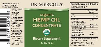 Dr Mercola Organic Hemp Oil Concentrate - supplement