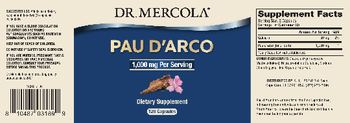Dr Mercola Pau D'Arco 1,000 mg - supplement