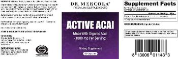 Dr. Mercola Premium Supplements Active Acai - supplement