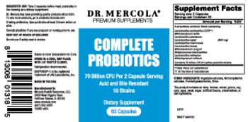 Dr. Mercola Premium Supplements Complete Probiotics - supplement