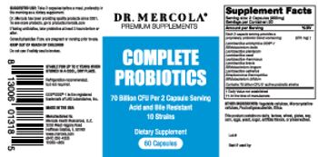 Dr. Mercola Premium Supplements Complete Probiotics - supplement