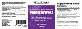 Dr. Mercola Premium Supplements Purple Defense - supplement