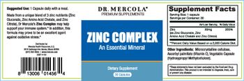 Dr. Mercola Premium Supplements Zinc Complex - supplement