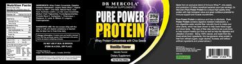 Dr Mercola Pure Power Protein Vanilla Flavor - supplement