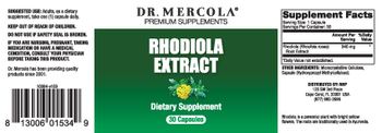 Dr Mercola Rhodiola Extract - supplement