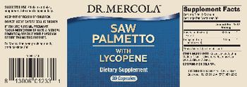 Dr Mercola Saw Palmetto with Lycopene - supplement