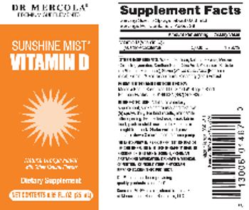 Dr Mercola Sunshine Mist Vitamin D Natural Orange Flavor - supplement