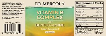 Dr Mercola Vitamin B Complex with Benfotiamine - supplement