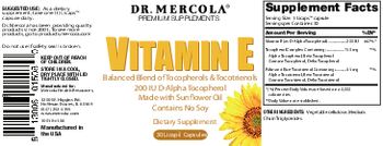 Dr Mercola Vitamin E - supplement
