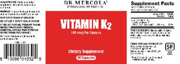 Dr Mercola Vitamin K2 180 mcg - supplement