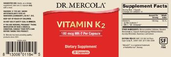 Dr Mercola Vitamin K2 - supplement