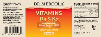 Dr Mercola Vitamins D3 5,000 IU & K2 180 mcg - supplement