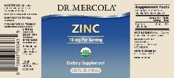 Dr Mercola Zinc 15 mg - supplement