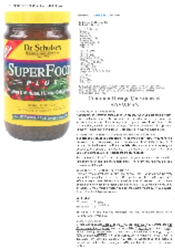 Dr. Schulze's SuperFood Plus - herbal supplement