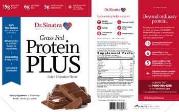 Dr. Sinatra Grass Fed Protein Plus Dutch Chocolate Flavor - supplement