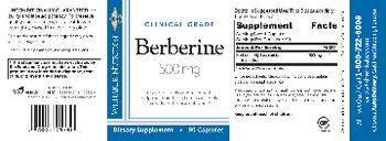 Whitaker Nutrition Berberine 500 mg - supplement