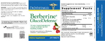 Dr. Whitaker Berberine+ GlucoDefense - supplement