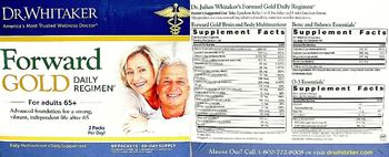 Dr. Whitaker Forward Gold Daily Regimen Forward Gold Brain and Body Multinutrient - daily supplement