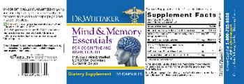 Whitaker Nutrition Mind & Memory Essentials - supplement