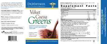 Dr. Whitaker Velvet Cocoa Greens - supplement