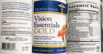 Dr. Whitaker Vision Essentials Gold - supplement