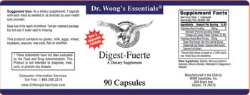 Dr. Wong's Essentials Digest-Fuerte - supplement