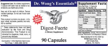 Dr. Wong's Essentials Digest-Fuerte - supplement