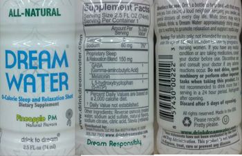 Dream Water Pineapple PM - supplement