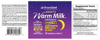 DreamQuest Nutraceuticals Adult's Warm Milk Chewables Dreamy Vanilla Flavor - supplement with lactiumr