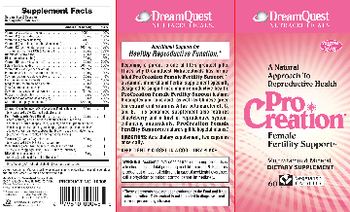 DreamQuest Nutraceuticals ProCreation Female Fertility Support - supplement