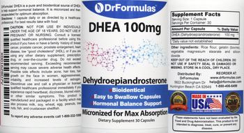 DrFormulas DHEA 100 mg - supplement
