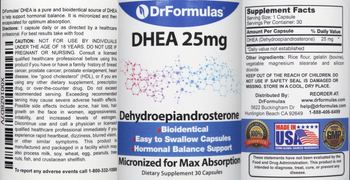 DrFormulas DHEA 25mg - supplement