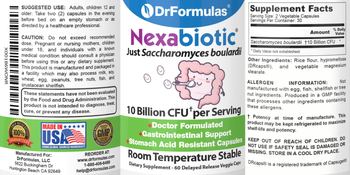 DrFormulas Nexabiotic Just Saccharomyces Boulardii - supplement