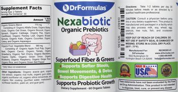 DrFormulas NexaBiotic Organic Prebiotics - supplement
