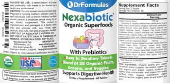 DrFormulas Nexabiotic Organic Superfoods with Prebiotics - supplement