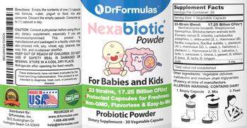 DrFormulas Nexabiotic Powder for Babies and Kids - supplement
