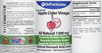 DrFormulas Nexazyme Apple Cider Vinegar 1300 mg - supplement