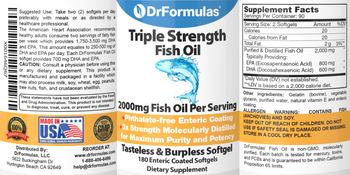 DrFormulas Triple Strength Fish Oil 2,000 mg - supplement